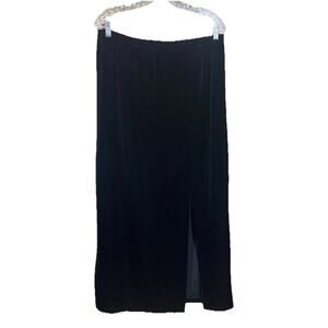 Vintage Andrea Viccaro Velvet Pencil Skirt Size 16 Stretch Whimsygoth Witchy